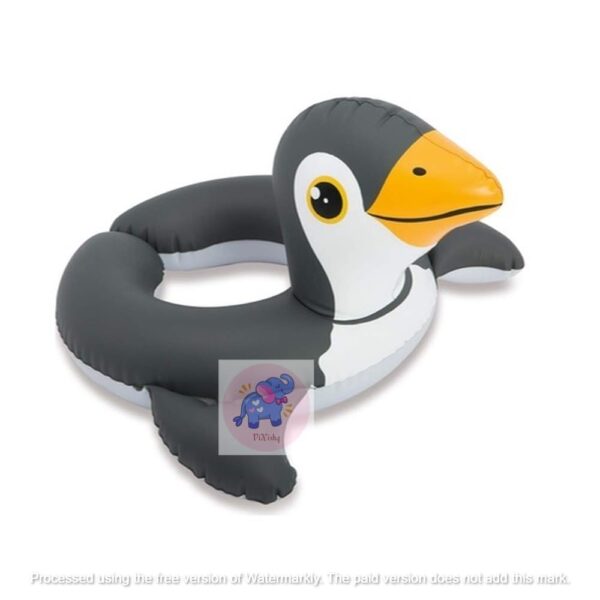 Penguin Inflatable Swimming Ring for Toddler | Beginner Swim Trainer Rider for Kids (Ages 3-6)