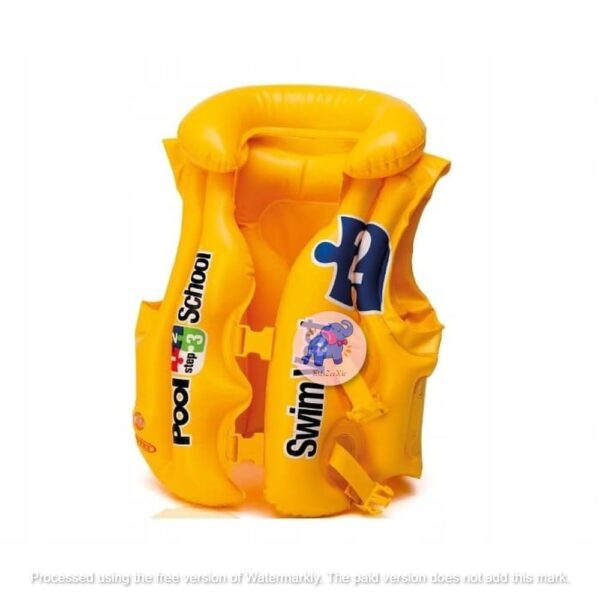 Yellow Pool School Adjustable Swimming Inflatable PVC Safety Life Jacket for Kids