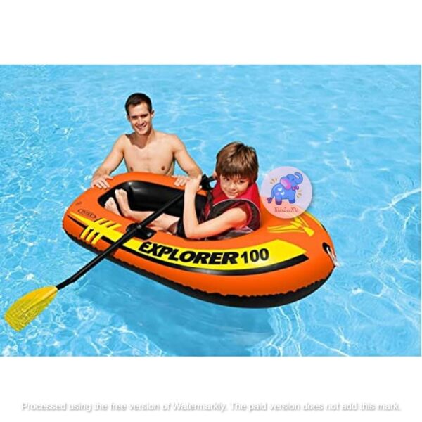 Explorer 100 1 Person Inflatable Portable Boat Orange Small Water Raft Kayak