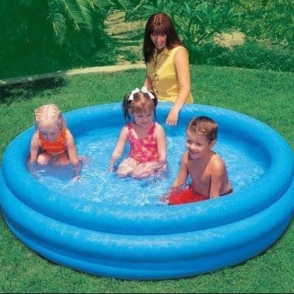 Crystal Blue Round Inflatable Kids Swimming Pool|Baby Pool for Swimming