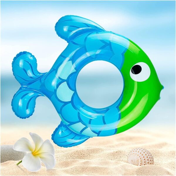 Fish-Shaped Inflatable Swimming Ring | Cute Swim Float for Toddlers & Kids