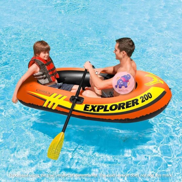 Explorer 200 2 Person Inflatable Portable Boat Orange Small Water Raft Kayak