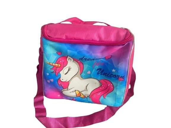 Leakproof Portable Insulated 2 Layer Tiffin Box Bag- Unicorn