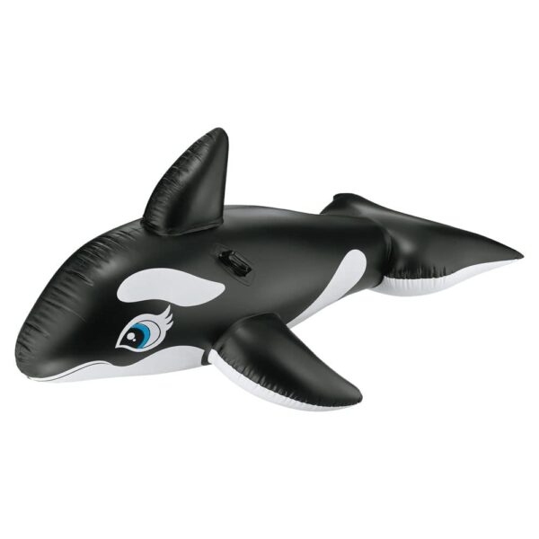 Black Whale Orka Ride-On Air Inflatable Swimming Pool Float
