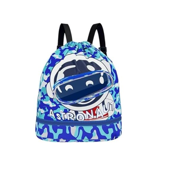 Astronaut Swimming Drawstring Shoulder Backpack For Outdoor