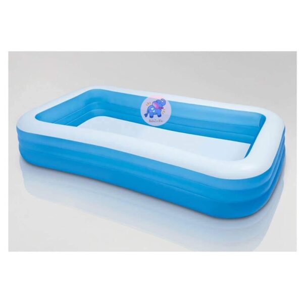 Inflatable Big Blue Rectangular Swim Centre Kids Swimming Pool | Portable Indoor & Outdoor Bath Tub
