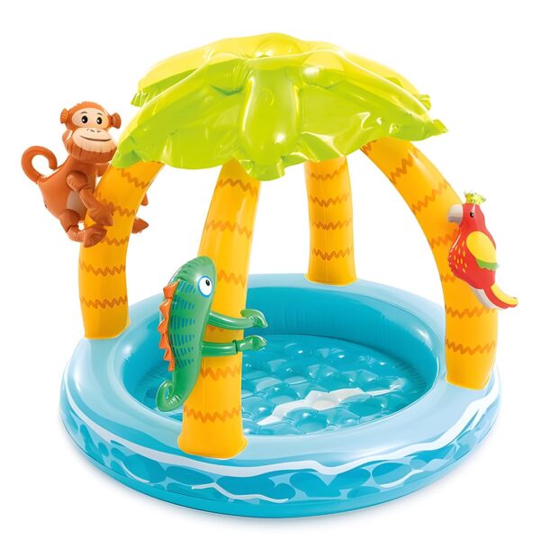 Tropical Island Canopy Baby Inflatable Swimming Pool for Kids