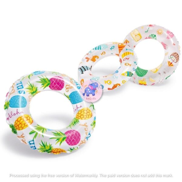 Inflatable Lively Print 51 CM Swim Float Ring For Water Safety