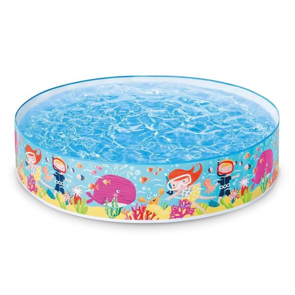 Snorkel Fun 6Ft Foldable Snapset Instant Swimming Pool for Kids Portable Durable Swim Centre Bath Tub