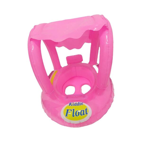 Inflatable Kiddie Float| Water Baby Floater with Sunshade for Kids Pink