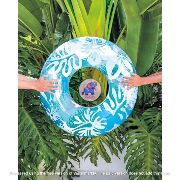 Clear Tropical Design 36IN Inflatable Swimming Rings Tube