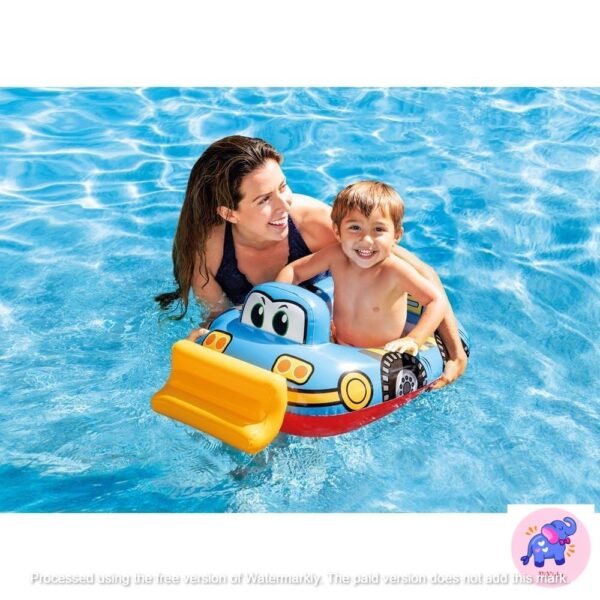 Inflatable Car Kiddie Water Baby Float for Kids Safe Anti-flip Diaper Style Swim Tube Rider