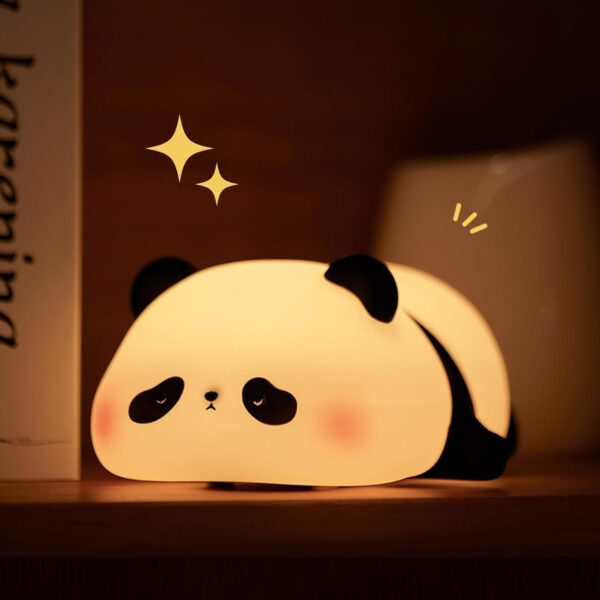 Cute Silicone Lazy Panda LED Lamp Night Light For Kids