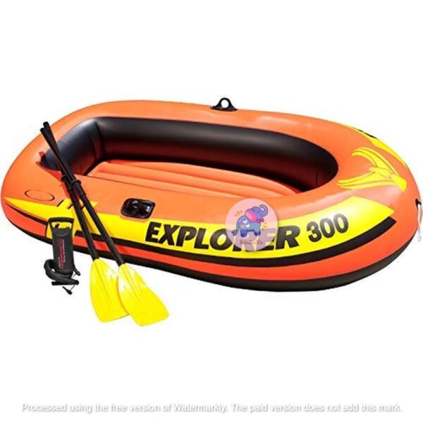 Explorer 300 Series 3 Person Inflatable Portable Boat With Oars