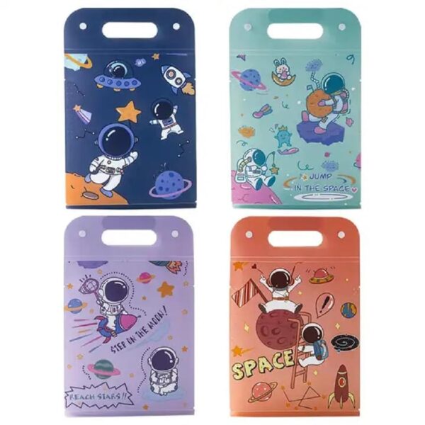 File Folder With Button Lock & Handle- Space Handle Folder