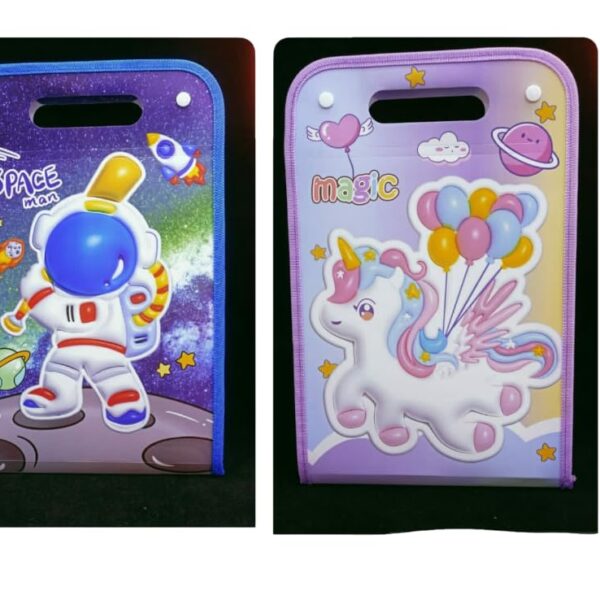 A4 13-Pocket Expanding Document Folder- Space & Unicorn