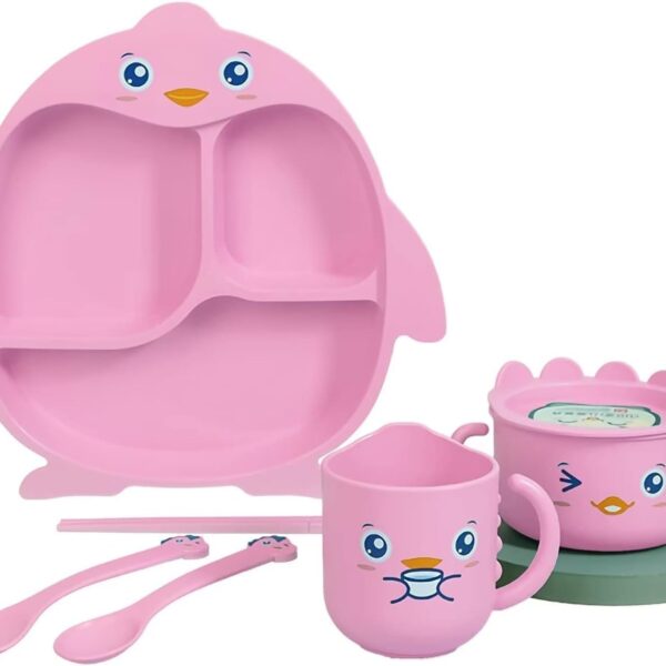 Dinosaur-Shaped Toddler Silicone Suction Mealtime Dish Set (Copy)