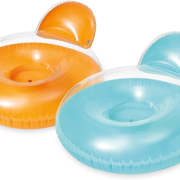 Pillow Back Transparent Floating Lounger With Backrest