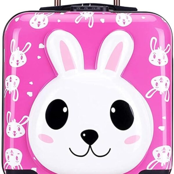 Stylish Kids Adjustable Handle Rolling Trolly Luggage Bag